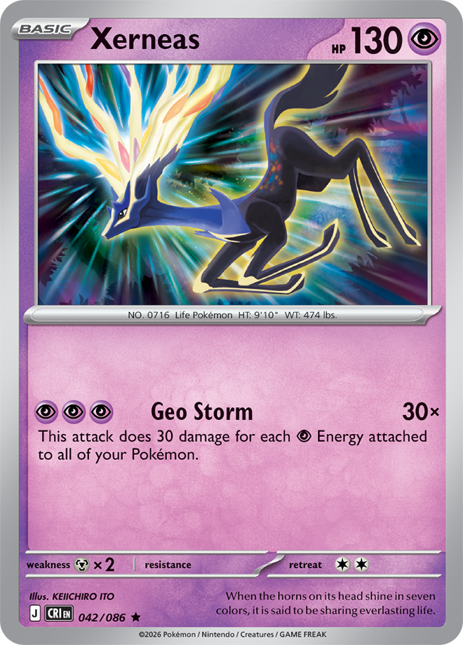 Mega Evolution - Chaos Rising 042/086 Xerneas Holo