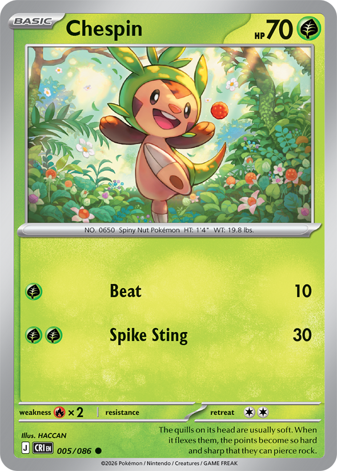 Mega Evolution - Chaos Rising 005/086 Chespin