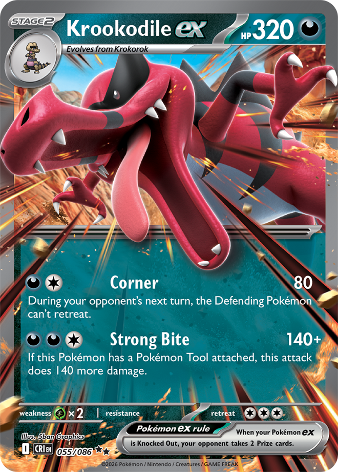 Mega Evolution - Chaos Rising 055/086 Krookodile ex