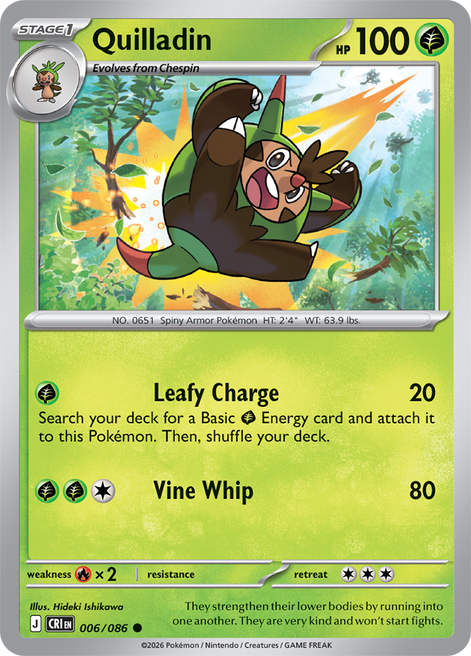Mega Evolution - Chaos Rising 006/086 Quilladin Reverse Holo