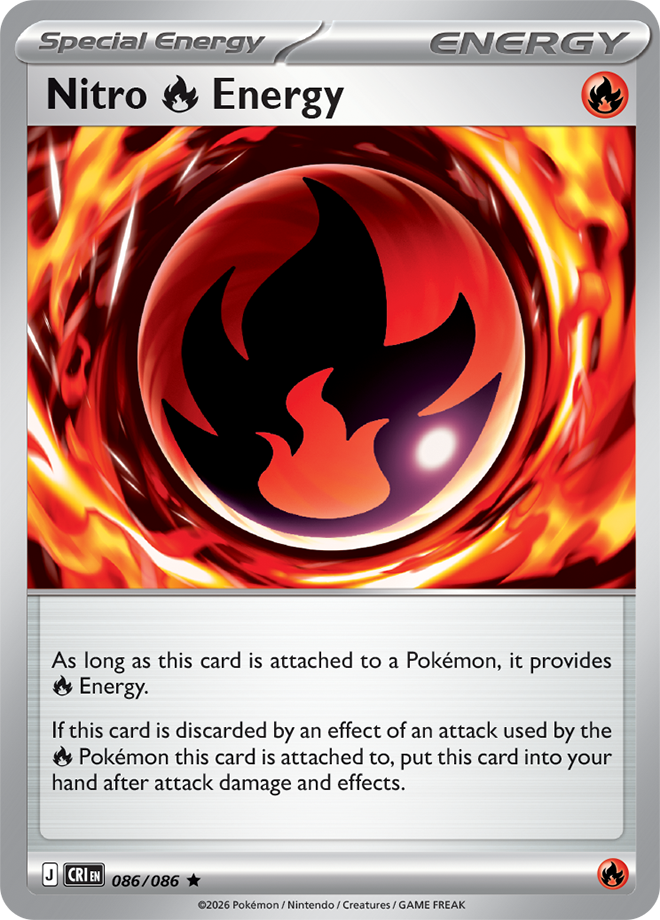 Mega Evolution - Chaos Rising 086/086 Nitro Energy Reverse Holo