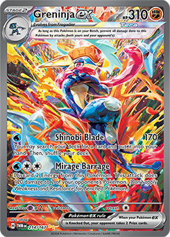 2024 Pokemon Twm EN-Twilight Masquerade 214 Greninja EX Special Illustration Rare PSA Grade Pending