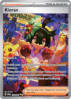 2024 Pokemon Twm EN-Twilight Masquerade 218 Kieran Special Illustration Rare PSA Grade Pending