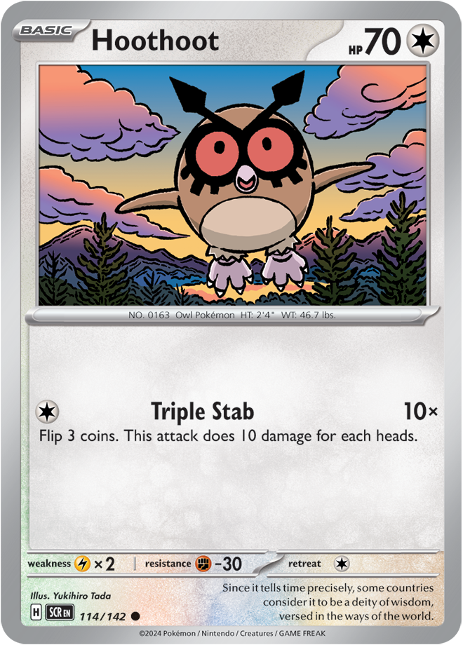 Scarlet & Violet Stellar Crown 114/142 Hoothoot