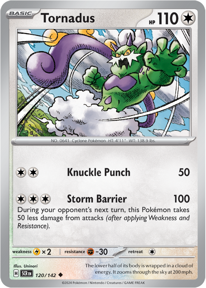 Scarlet & Violet Stellar Crown 120/142 Tornadus Reverse Holo