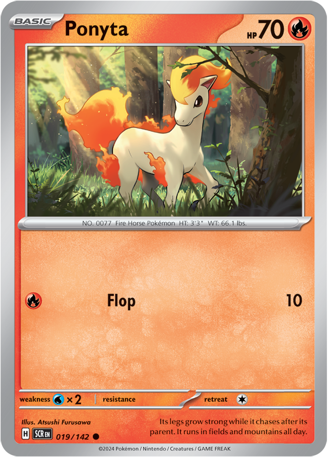 Scarlet & Violet Stellar Crown 019/142 Ponyta Reverse Holo