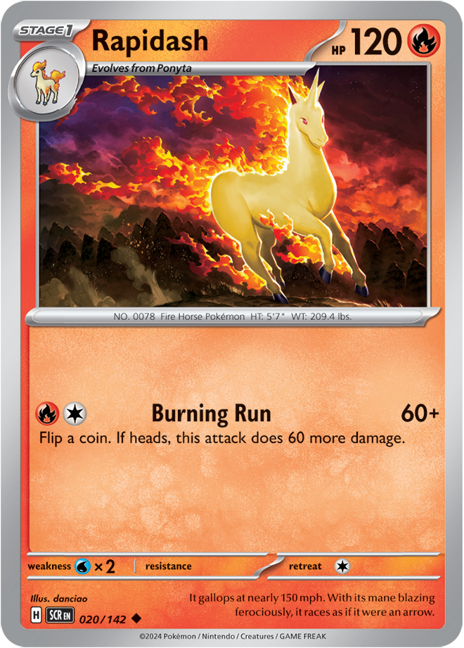 Scarlet & Violet Stellar Crown 020/142 Rapidash Reverse Holo