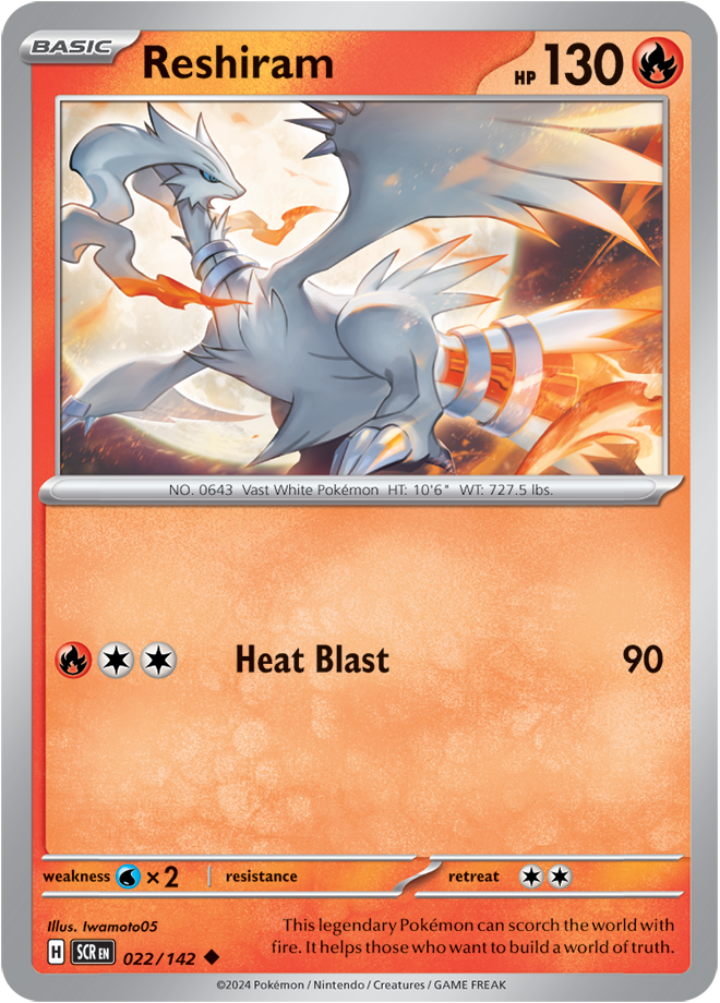 Scarlet & Violet Stellar Crown 022/142 Reshiram