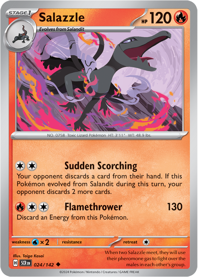 Scarlet & Violet Stellar Crown 024/142 Salazzle