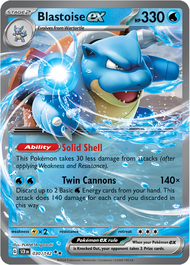 Scarlet & Violet Stellar Crown 030/142 Blastoise ex