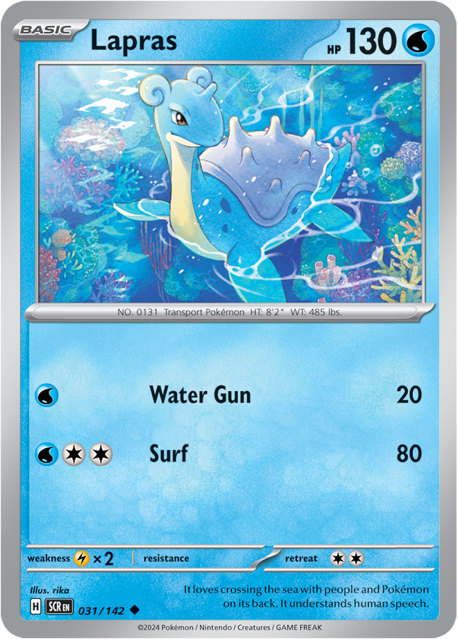 Scarlet & Violet Stellar Crown 031/142 Lapras Reverse Holo