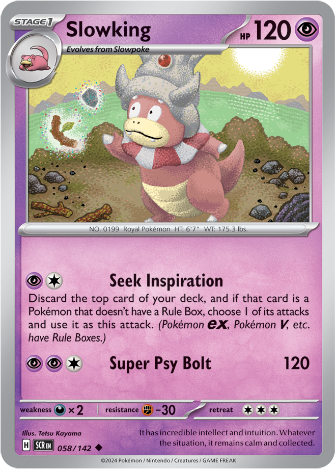 Scarlet & Violet Stellar Crown 058/142 Slowking Reverse Holo