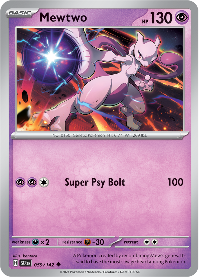 Scarlet & Violet Stellar Crown 059/142 Mewtwo