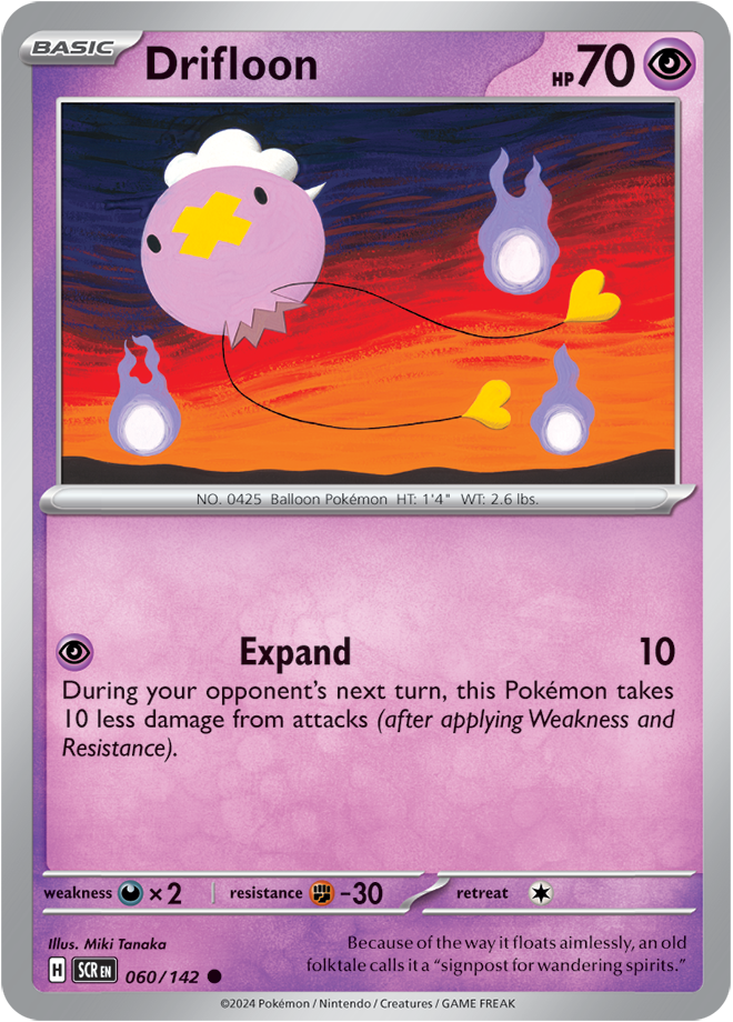 Scarlet & Violet Stellar Crown 060/142 Drifloon Reverse Holo