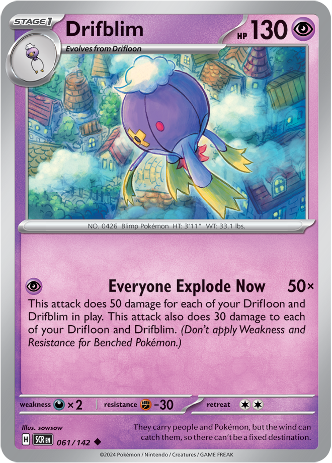 Scarlet & Violet Stellar Crown 061/142 Drifblim