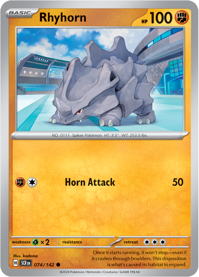 Scarlet & Violet Stellar Crown 074/142 Rhyhorn