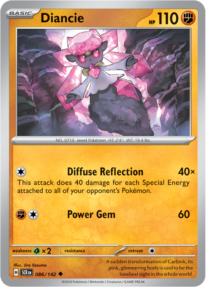 Scarlet & Violet Stellar Crown 086/142 Diancie Reverse Holo