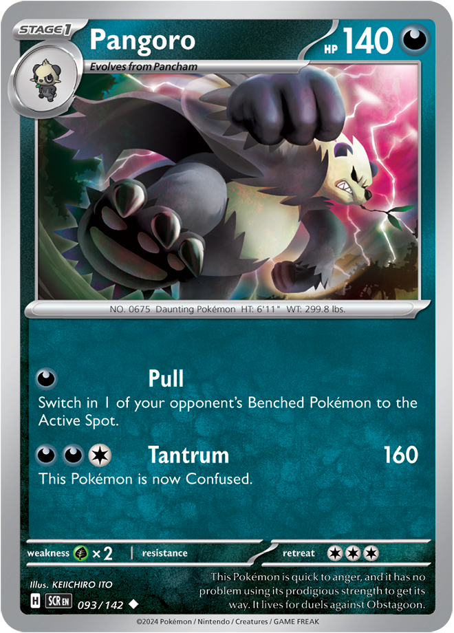 Scarlet & Violet Stellar Crown 092/142 Pangoro Reverse Holo