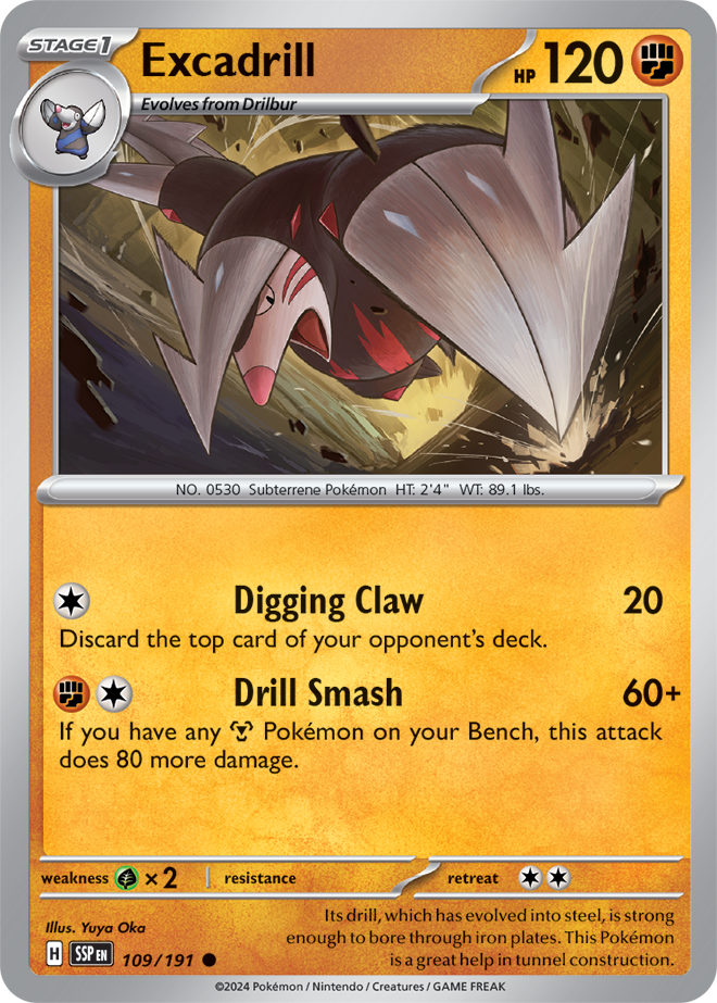 Scarlet & Violet Surging Sparks 109/191 Excadrill