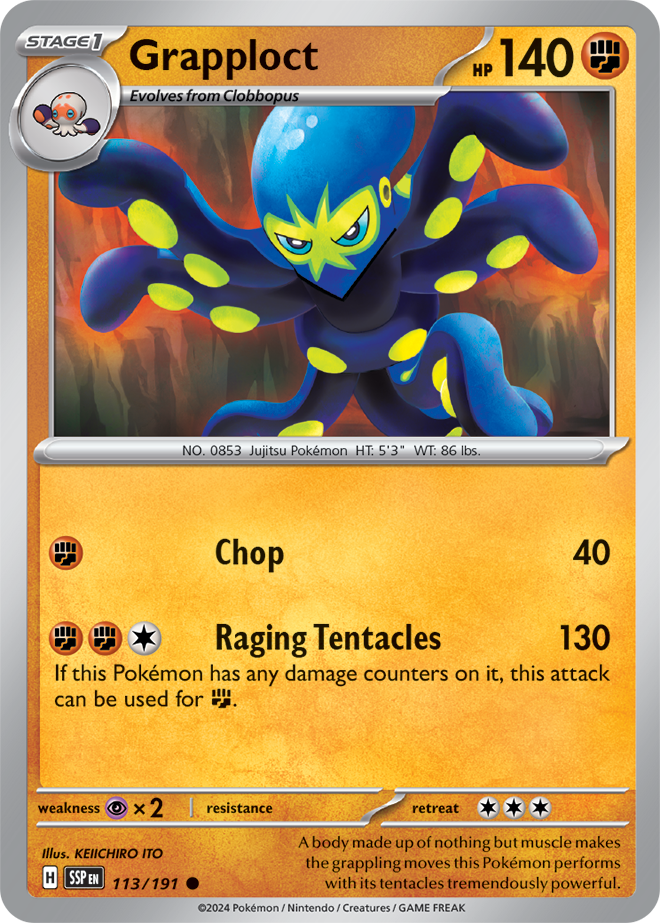 Scarlet & Violet Surging Sparks 113/191 Grapploct