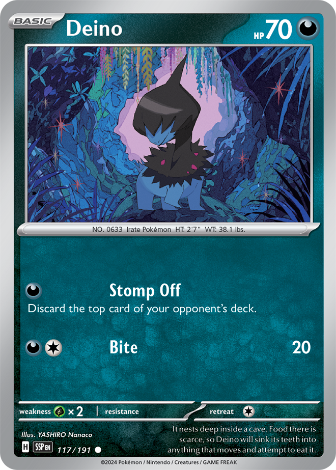Scarlet & Violet Surging Sparks 117/191 Deino Reverse Holo