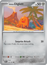 Scarlet & Violet Surging Sparks 122/191 Alolan Diglett Reverse Holo