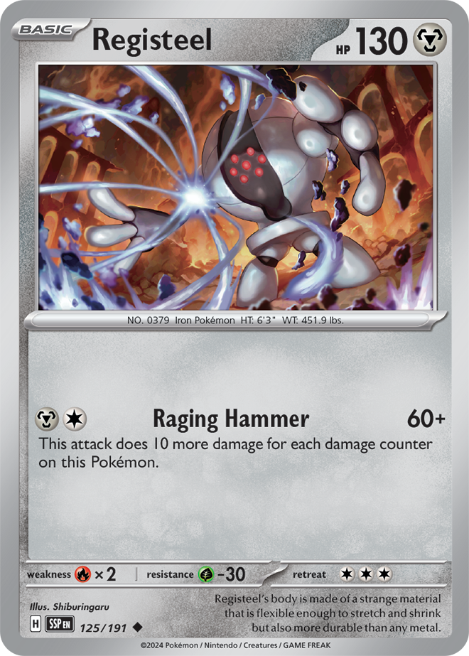 Scarlet & Violet Surging Sparks 125/191 Registeel Reverse Holo