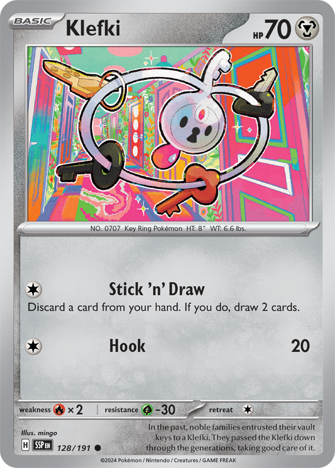 Scarlet & Violet Surging Sparks 128/191 Klefki Reverse Holo