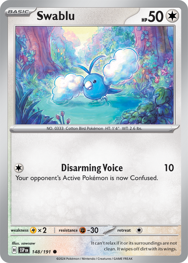 Scarlet & Violet Surging Sparks 148/191 Swablu Reverse Holo