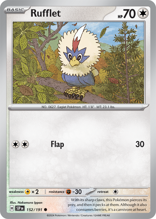 Scarlet & Violet Surging Sparks 152/191 Rufflet
