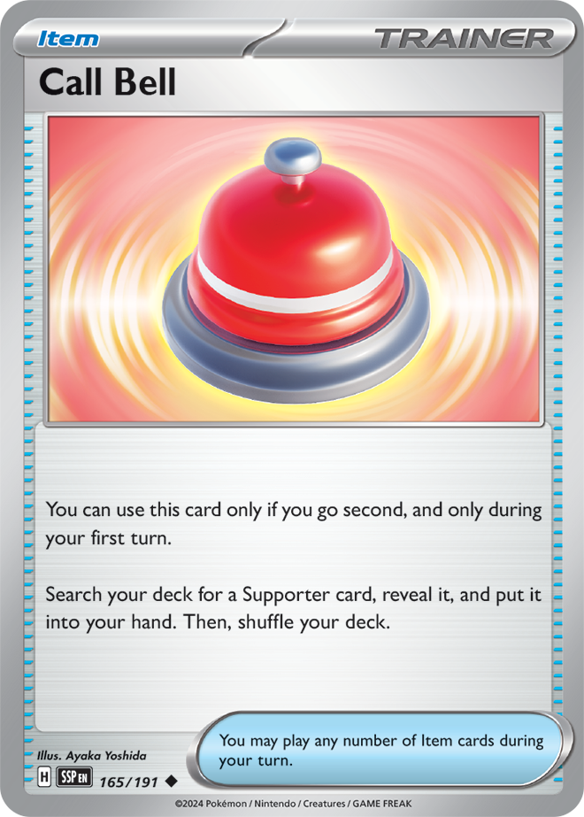 Scarlet & Violet Surging Sparks 165/191 Call Bell Reverse Holo
