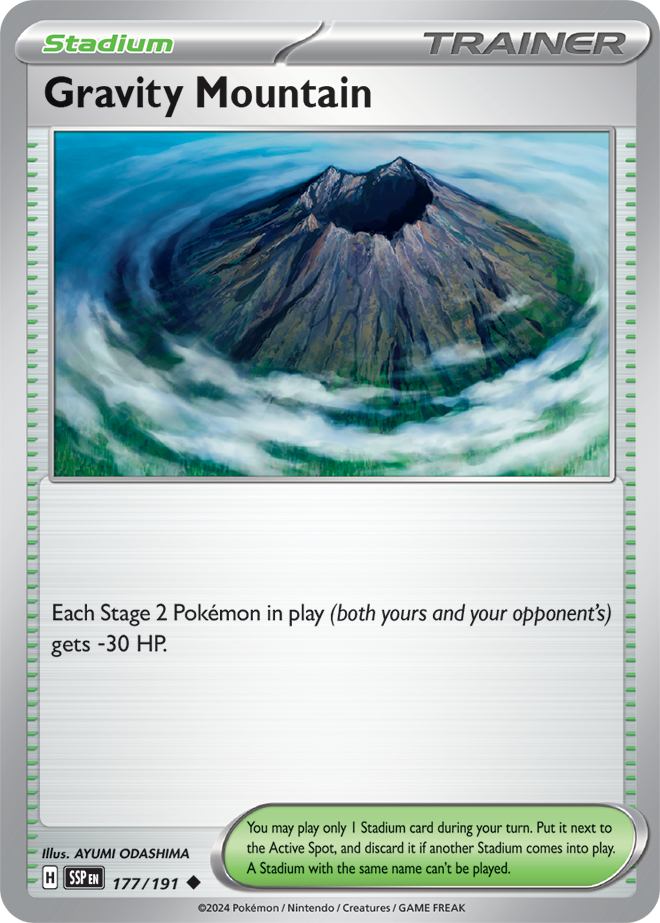 Scarlet & Violet Surging Sparks 177/191 Gravity Mountain Reverse Holo