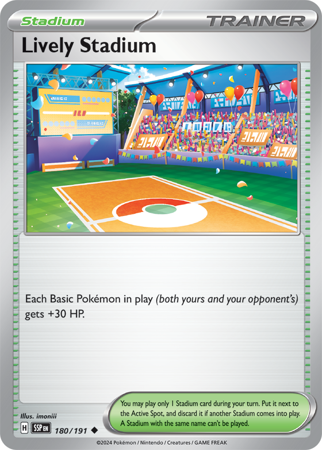 Scarlet & Violet Surging Sparks 180/191 Lively Stadium Reverse Holo