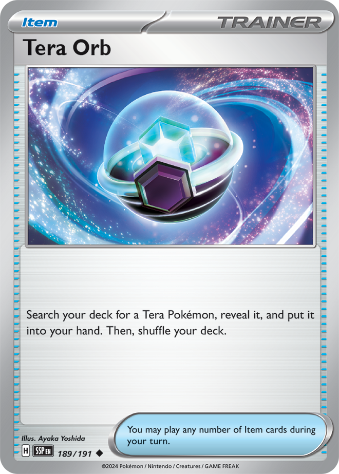 Scarlet & Violet Surging Sparks 189/191 Tera Orb Reverse Holo