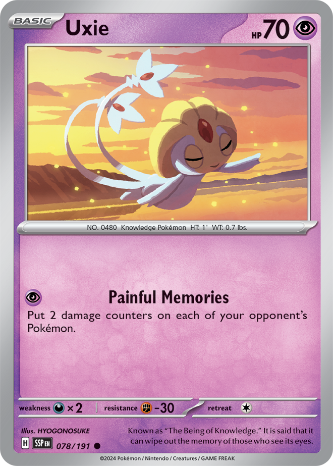 Scarlet & Violet Surging Sparks 078/191 Uxie
