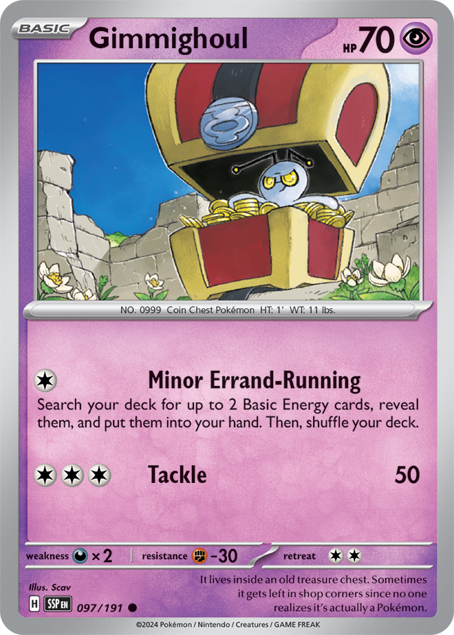 Scarlet & Violet Surging Sparks 097/191 Gimmighoul Reverse Holo