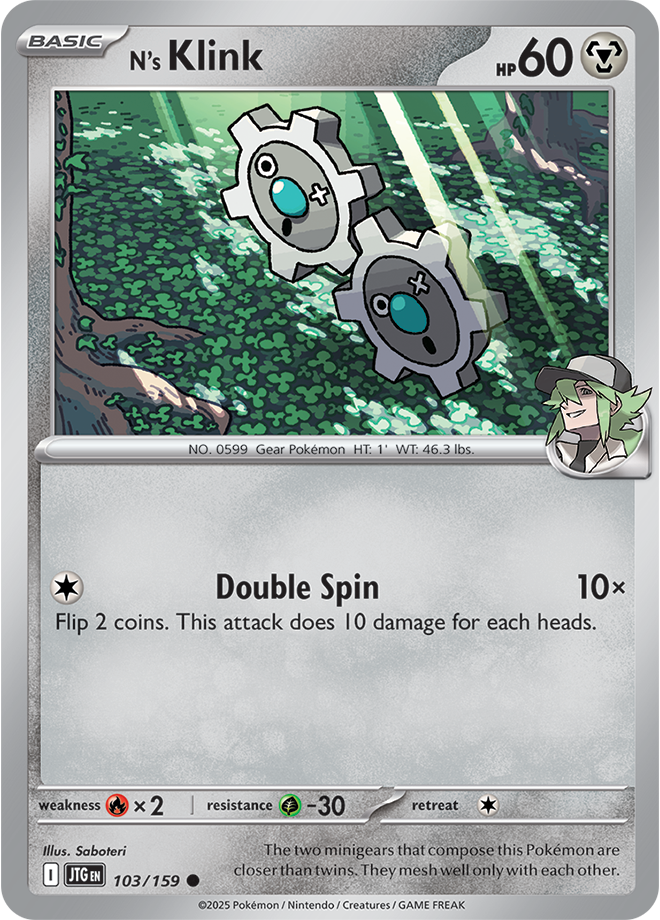 Scarlet & Violet Journey Together 103/159 N’s Klink Reverse Holo