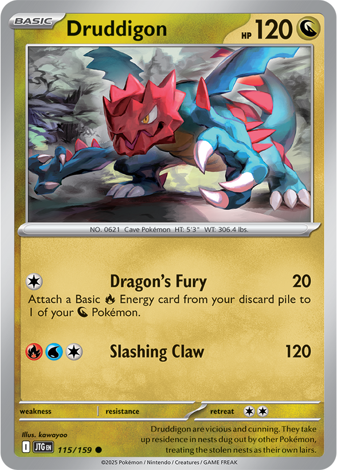 Scarlet & Violet Journey Together 115/159 Druddigon Reverse Holo