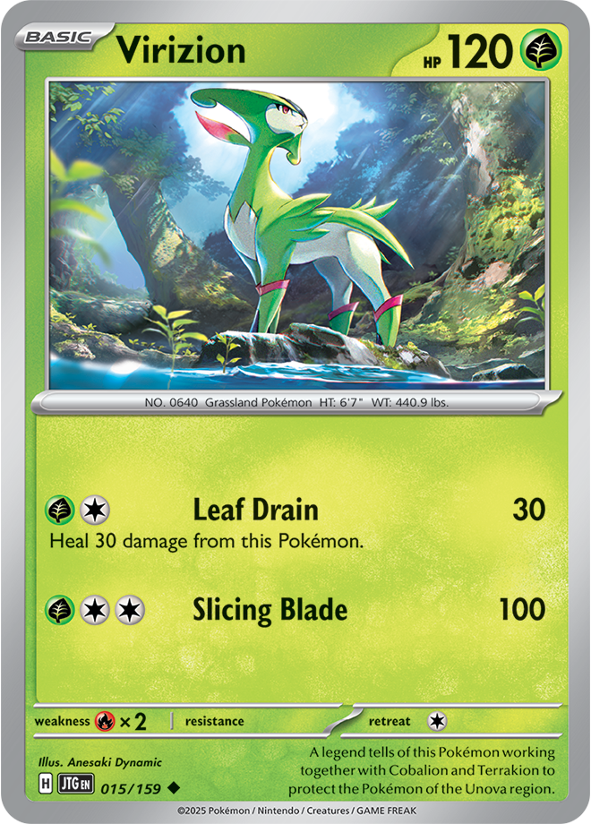 Scarlet & Violet Journey Together 015/159 Virizion Reverse Holo