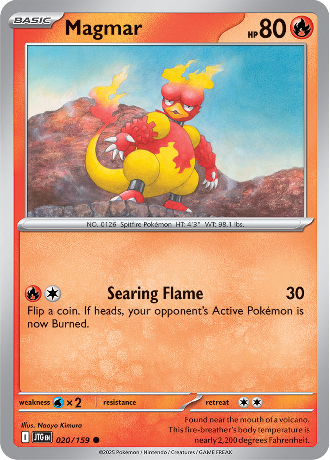 Scarlet & Violet Journey Together 020/159 Magmar Reverse Holo
