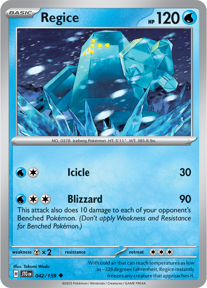 Scarlet & Violet Journey Together 042/159 Regice Reverse Holo