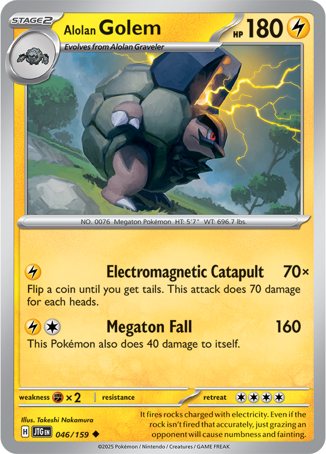 Scarlet & Violet Journey Together 046/159 Alolan Golem Reverse Holo