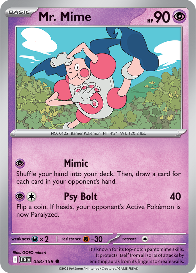 Scarlet & Violet Journey Together 058/159 Mr. Mime Reverse Holo