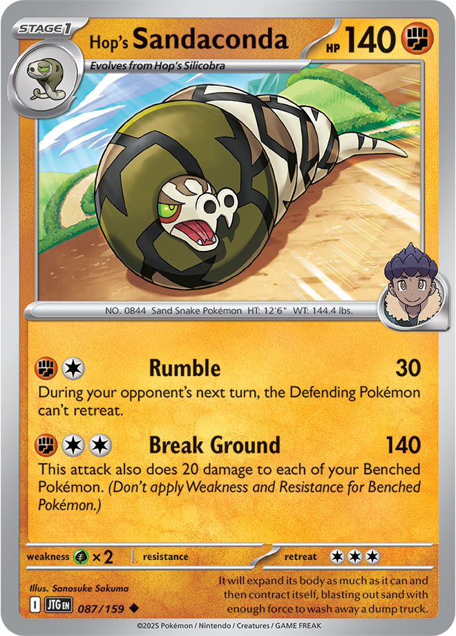 Scarlet & Violet Journey Together 087/159 Hop’s Sandaconda Reverse Holo