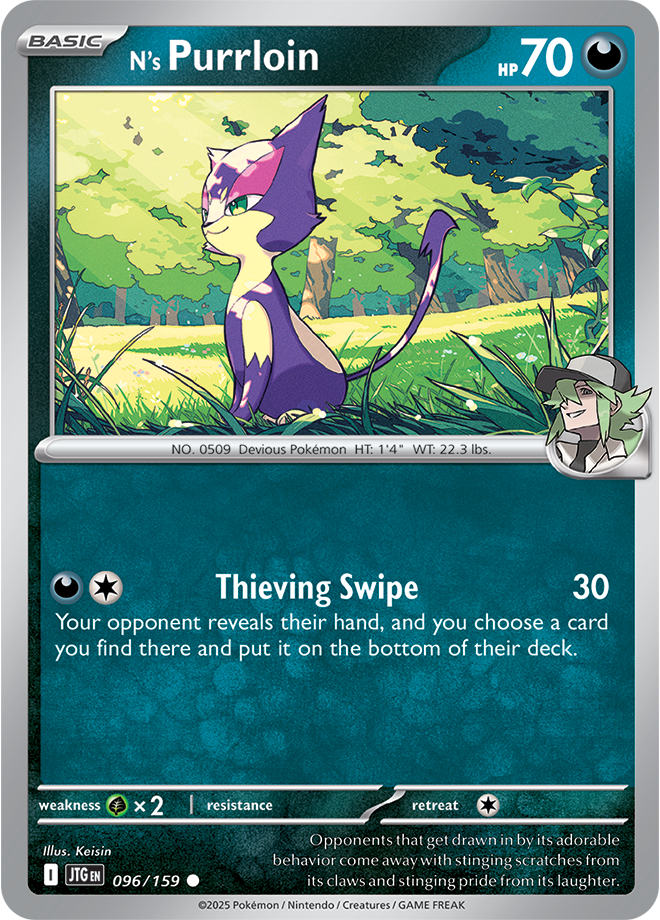 Scarlet & Violet Journey Together 096/159 N’s Purrloin Reverse Holo