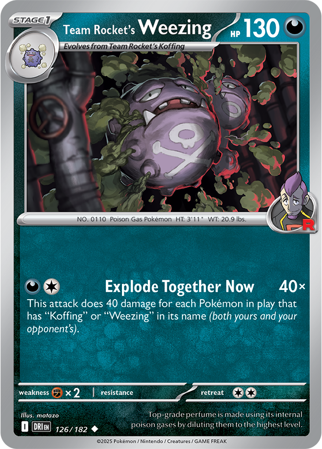 Scarlet & Violet Destined Rivals 126/182 Team Rocket’s Weezing