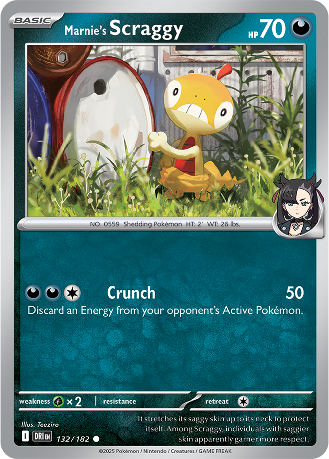 Scarlet & Violet Destined Rivals 132/182 Marnie’s Scraggy