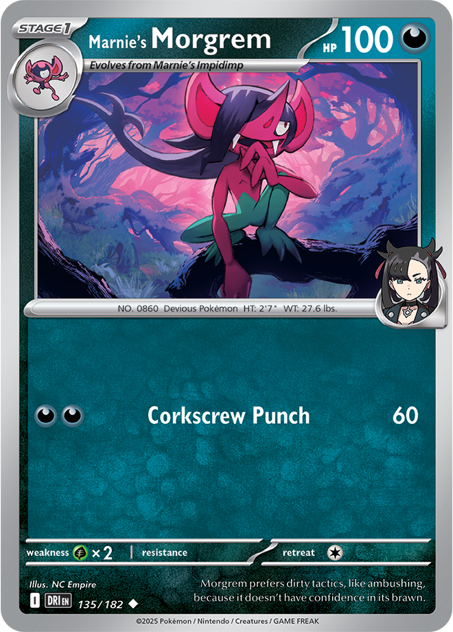 Scarlet & Violet Destined Rivals 135/182 Marnie’s Morgrem