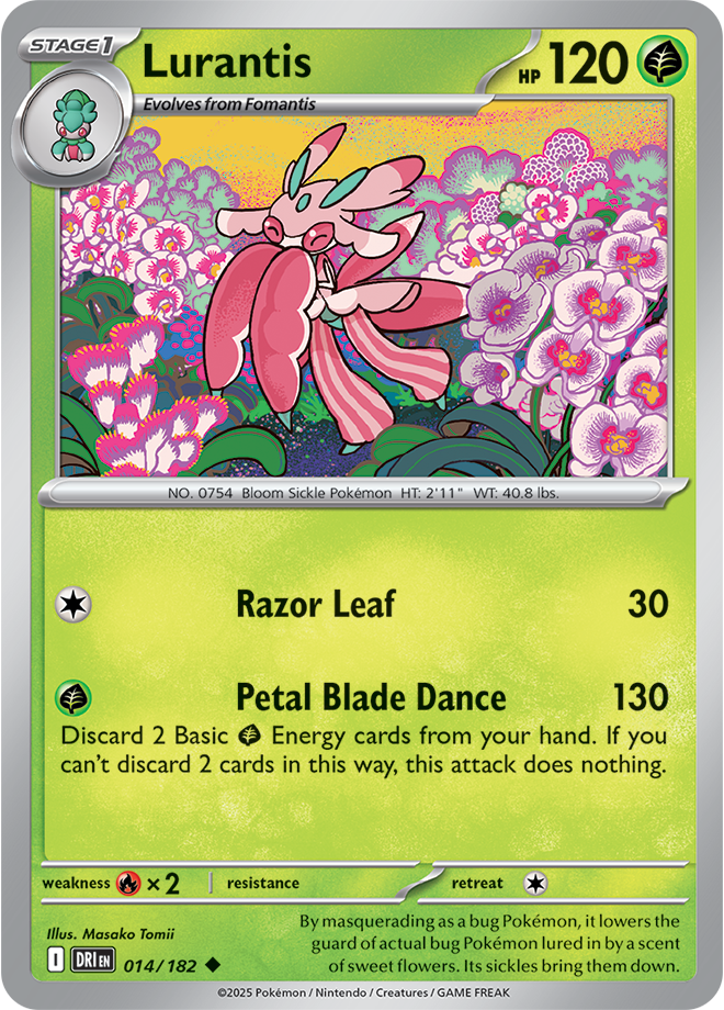 Scarlet & Violet Destined Rivals 014/182 Lurantis Reverse Holo