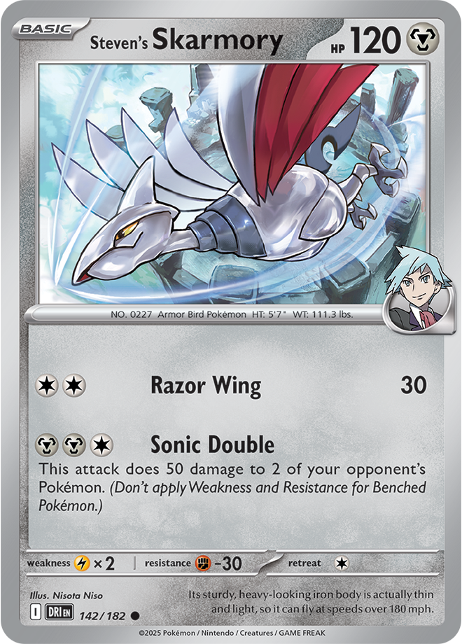 Scarlet & Violet Destined Rivals 142/182 Steven’s Skarmory